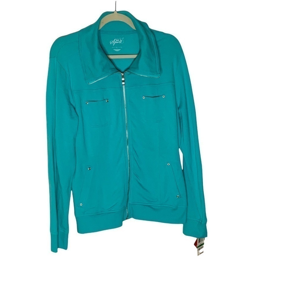 STYLE & CO SPORT front zipper sweater/cardigan. NWT. Size L